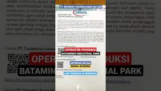 Infineon Technologies Batam Lowongan Kerja Operator Produksi Batam
