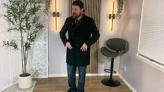 Timeless Style: COOFANDY Wool Blend Coat with Detachable Plaid Scarf!