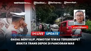 Gagal Menyalip, Pemotor Tewas Terserempet BISKITA Trans Depok di Depok
