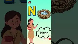 N for Nest | Learn Letter N |  #shorts #kids #nurseryrhymes #kidslearning #preschoollearning