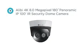 Alibi 4K 8.0 Megapixel 180˚Panoramic IP 100&rsquo; IR Security Dome Camera