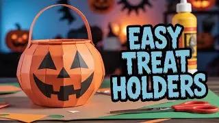 DIY 3D Halloween Candy Holder 🍭  Spooky & Sweet Treat Box