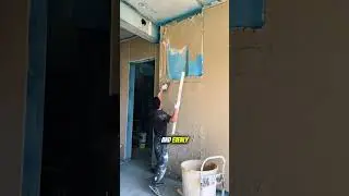 Amazing Wall Plastering Technique | Manual Cement Leveling Tool for Smooth Wall Finish