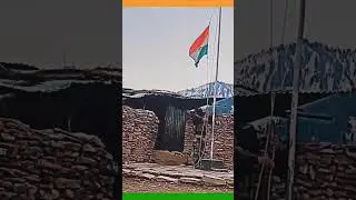 Indian Army Commando Lowering Indian National Flag before Sunset