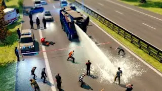 Klimaaktivsten kleben sich auf die Straße - ⭕ Autobahn blockiert ⚡ Letsplay Emergency Lüdenscheid