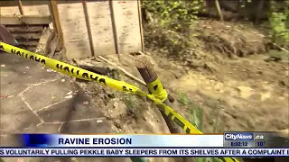Rosedale residents worried after landslide washes away parts of backyards
