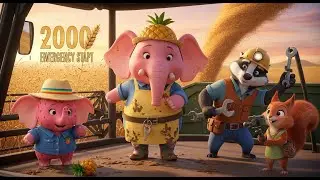 Real Farm Elephant 💛🌾 &iexcl;TORMENTA DE TRIGO! &iexcl;La cosechadora de Sweetie se desborda y 2000 granos
