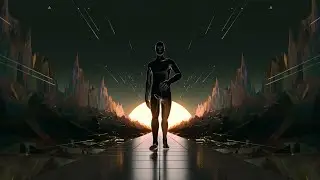 Man Walking in Space Vj Loop Tunnel | No Copyright Background Video | No Copyright Stock Video