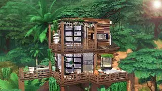 The Sims 4 | Speed Build: Jungle Cliff House 🐒🌴 (NOCC)