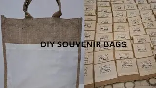 DIY jute souvenir bags