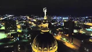 Topeka Capital Building Fly OVER night flight!  Jonathan Bozarth Phantom 3 Drone