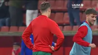 Calentamiento Real Sporting vs Racing Club Ferrol