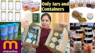 Meesho Dailyuse glass jars and containers for kitchen😊Under 399/-best quality jars#meeshokitchenhaul