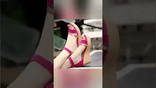 Sandals design//Wedge heels// Wedge sandals #fashion #shorts #shortvideo