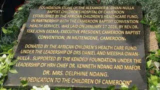 Children's hospital Mutenge Cameroon stone laying ceremony. Thank you the Gwan-nulla and the Ndang's
