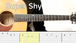 New Jeans - Super Shy (Easy Guitar Tutorial Tabs)