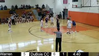 Girls Basketball: DuBois Central Catholic at Warren, from Sheffield 12-17-22