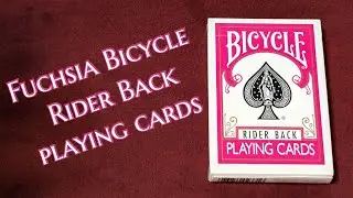 Daily deck review day 134 - Fuchsia Bicycle Rider back playing cards
