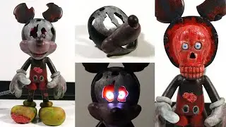 I made JAKE with LED eyes and removable mask, with clay | Five Nights At Treasure Island