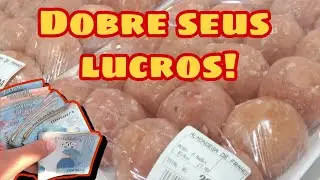Receita de almôndega de frango recheada com queijo,fiz no açougue!