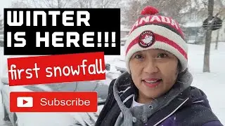 LIFE IN WINNIPEG CANADA | WINTER IS HERE | WHAT IT'S  LIKE DRIVING THRU SNOW | FIRST SNOWFALL 2021