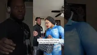 Сделала УЖАСНЫЙ макияж, чтобы посмотреть на реакцию парня 😂 #шорты
