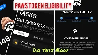 How to check Paws token eligibility / Paws listing date almost here /#paws do this now.