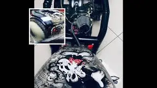 SCOOTER 50cc Transformation to Mini chopper. (Evil 💀 Mickey mouse) Custom.🛵