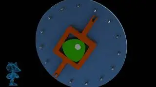 461  Reuleaux Triangle Intermittent Pins Mechanism 3D Model