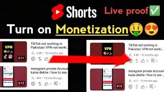 YouTube Shorts monetization off problem / Turn on Shorts monetization/ video is not being monetized