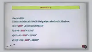 7 02 036 - Java e nëntë - Matematikë - njësitë për matjen e këndeve  shndërrimi i njësive