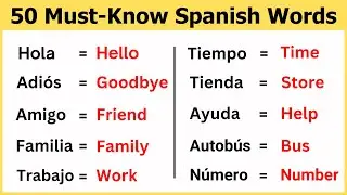 50 Must Know Spanish Words for Daily Life!