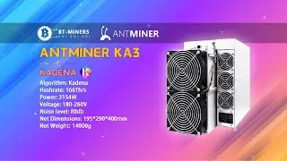 Antminer KA3 166T 3154W KDA miner Setup
