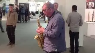 Bobby Martinez at Borgani Saxophones booth in Frankfurt Musikmesse (2014)