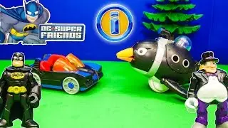 Imaginext Batman & Robin Bat Mobile and Penguin Video Toy Review