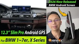 Новый BMW Slim Pro 12,3'' с экраном Android 14, GPS, беспроводной поддержкой CarPlay и Android Au...