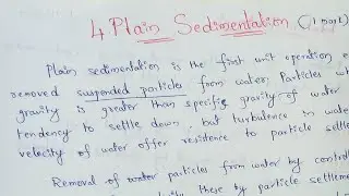 Plain sedimentation | Plain sedimentation water treatment
