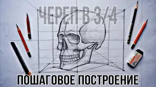 Как Нарисовать Череп в 3/4