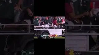 #MichiganState Wayne Matthews INJURY (CARTED OFF) #collegefootball #cfb #shorts #waynematthews