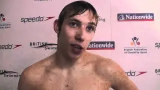 Jonathan Fox wins MC 100m Back gold at BIDSC 2012