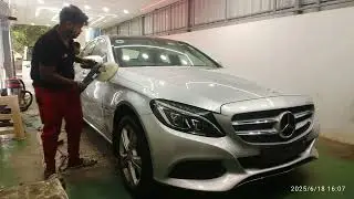 Benz C200 Rear Bumper painting work with full exterior 3 Step Cost Process