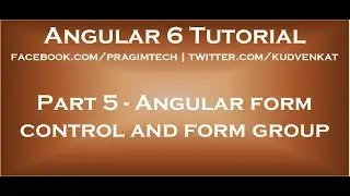 Angular form control and form group