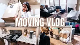 MOVING VLOG: unpacking kitchenware, Nespresso VertuoPlus unboxing, organizing & cleaning