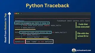 Python TRACEBACK (for Beginners). Read & Debug Traceback - #python #pythonprogramming