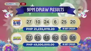 [LIVE] PCSO 9:00 PM Lotto Draw - December 12,  2025