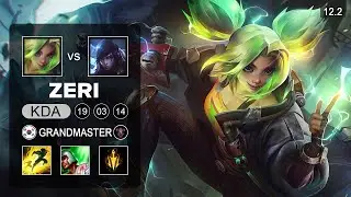 Zeri ADC  vs Aphelios - KR Grandmaster - Season 12 Patch 12.2