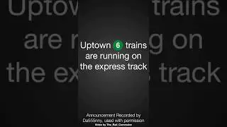 MTA Station Announcement: Uptown (6) Train Running Express From Parkchester to Pelham Bay Park
