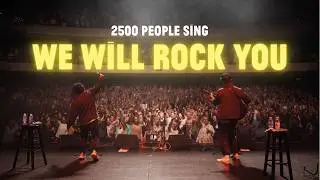 Choir! of 2500 sings Queen's 'We Will Rock You' in Montreal!