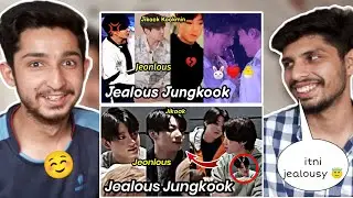 Jungkook jealous and possesive over jimin||Jikook jealous moment||BTS||BRS Reaction