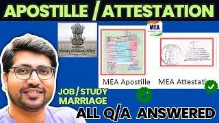 Q&A - MEA Apostille Attestation India⚡How to get APOSTILLE Birth Certificate⚡MEA Apostille